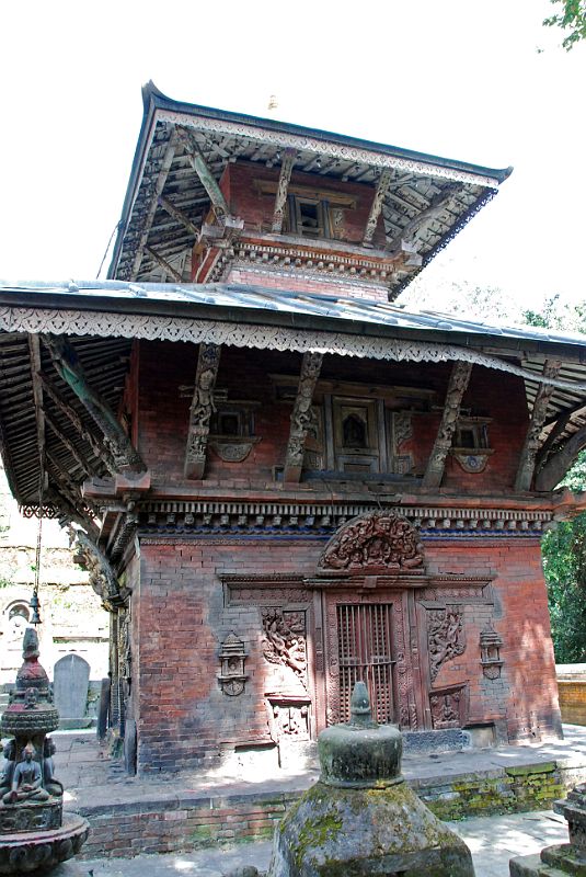 19 Kathmandu Valley Sankhu Vajrayogini 2-Roofed Temple Full View 